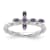 Rhodium Over Sterling Silver Stackable Expressions Cross Amethyst Ring 0.10ctw