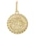 Pisces Zodiac Medallion Pendant In Solid 14K Yellow Gold