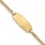 14k Yellow Gold Children's Oval Curb Link ID Bracelet
