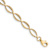 10k Yellow Gold 5mm Polished and Textured Oval Link Bracelet