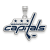 Rhodium Over Sterling Silver NHL LogoArt Washington Capitals Enamel Pendant