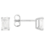 Lab-Grown Diamond Emerald-Cut Stud Earrings In 14K White Gold 1.00ctw