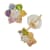 Multi-gem Simulants 14k Yellow Gold Children's Flower Earrings 0.68ctw