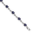 Rhodium Over 14k White Gold Diamond and Sapphire Bracelet