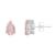 8x5mm Pear Shape Rose Quartz Rhodium Over Sterling Silver Stud Earrings