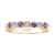 14K Yellow Gold Pink Sapphire and Diamond Wedding Band 0.50ctw