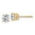 14K Yellow Gold 1ct. 5.0mm Round J-K Color Moissanite Earrings