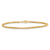 14K Yellow Gold Polished Rounded Box Chain 2.25mm Men's Bracelet