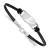 Rhodium Over Sterling Silver NHL LogoArt Anaheim Ducks Leather Bracelet