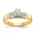 14K Yellow Gold AA Quality Engagement Ring 0.07ctw