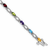 Rhodium Over 14k White Gold Diamond and Rainbow Gemstone Bracelet