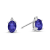 0.82ctw Oval Tanzanite and Diamond Earring set in 14k White Gold
