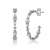 CZ C-Hoop Earrings In Sterling Silver