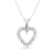 1.00ctw Diamond Heart Pendant 14k White Gold