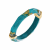 14K Yellow Gold Over Sterling Silver Thin Faceted Acrylic Bangle
Bracelet in Teal