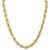 14k Yellow Gold 10mm Solid Diamond-Cut Rope 20 Inch Chain