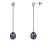 7.5-8mm Black Cultured Freshwater Pearl Rhodium Over Sterling Silver Earrings