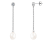 7.5-8mm White Cultured Freshwater Pearl Rhodium Over Sterling Silver Earrings