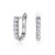 CZ U-Hoop Earrings In White Rhodium Over Brass