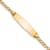 14k Yellow Gold Soft Diamond Shape Cuban Link ID Bracelet