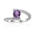 Amethyst with White Sapphire Accents Sterling Silver Bypass Ring, 1.11ctw