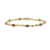 14k Yellow Gold and Rhodium Over 14k Yellow Gold Diamond and Oval Ruby Bracelet