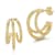 Sterling Statements 14K Yellow Gold Over Sterling Silver Bold Triple Hoops