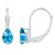 6x4mm Pear Shape Blue Topaz Rhodium Over 10k White Gold Drop Earrings