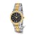 Ladies Charles Hubert Two-tone Stainless Steel Black Dial Watch