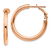 14k Rose Gold Polished 1 1/16" Round Hoop Earrings