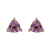 Trillion Lavender Amethyst Stud Earrings 2 CTW