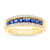 Sapphire and Diamond 14k Yellow Gold Band Ring 1.00ctw