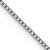 Rhodium Over 18K White Gold 0.7mm Solid Box 20 Inch Chain