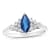 0.69ctw Sapphire and Diamond Ring in 14k White Gold