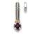 Rhodium Over Sterling Silver Antiqued with 14k Accent Rhodolite Garnet
Chain Slide Pendant