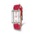 Ladies Charles Hubert Stainless Steel Red Leather Band 23x32mm Watch