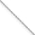Rhodium Over 14k White Gold 0.4mm Cable 16 Inch Chain