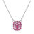 Ruby Sterling Silver Necklace, 16 Inches