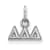 Rhodium Over Sterling Silver LogoArt Delta Delta Delta Extra Small Pendant