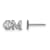 Rhodium Over Sterling Silver LogoArt Extra Small Post Earrings