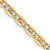14k Tri-color Gold 2.75mm Solid Pave Valentino 16 Inch Chain