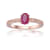 Red Ruby with Moissanite Accents 14K Rose Gold Over Sterling Silver
Solitaire Ring