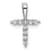 Rhodium Over 14K White Gold Lab Grown Diamond Letter T Initial Pendant