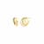 14K Yellow Gold Over Sterling Silver Enamel Triple Hoop Earrings in Black
