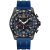 Seapro Men's Gallantry Black Dial, Blue Rubber Strap Watch