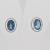1.74ctw Oval London Blue Topaz Rhodium Over Sterling Silver Stud Earrings