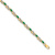 10k Yellow Gold and Rhodium Over 10k Yellow Gold Diamond and Emerald
Infinity Bracelet