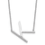 Rhodium Over 14k White Gold Sideways Diamond Initial K Pendant Cable
Link 18 Inch Necklace