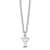 Rhodium Over Sterling Silver Cutout Letter Y Initial Necklace
