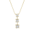 0.50ctw Diamond 3 Stone Pendant 14k Yellow Gold